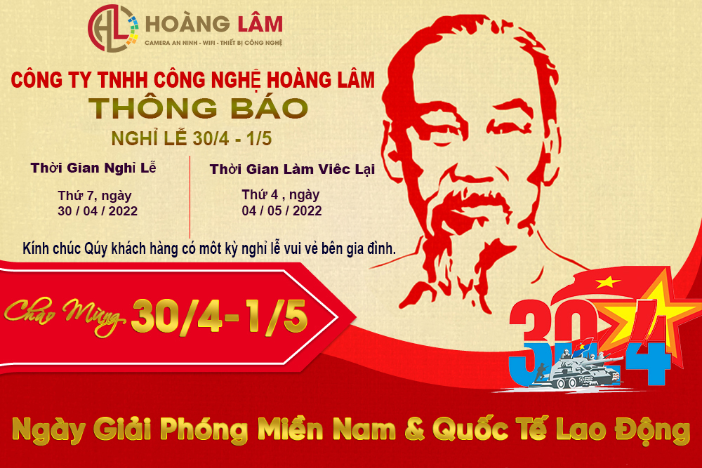 Thông báo nghĩ lễ 30/4 - 1/5